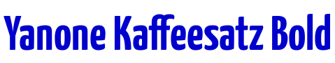 Yanone Kaffeesatz Bold लिपि